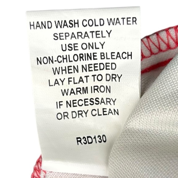 Rabbit Rabbit Rabbit Floral Pink Trim Belted Dress Size 16P Cottagecore Summer - Picture 9 of 10